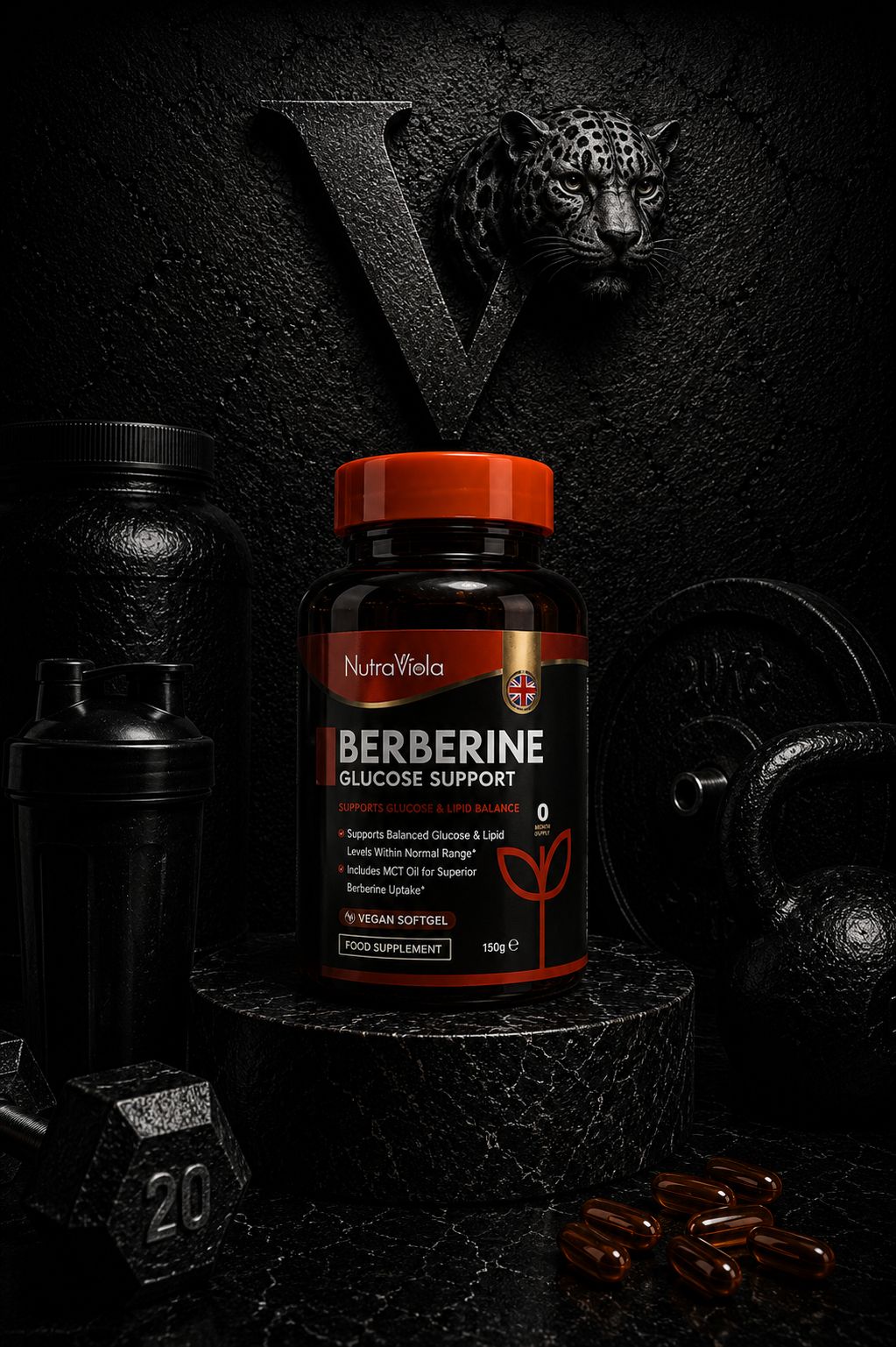 NutraViola Berberine Glucose Support (150g)